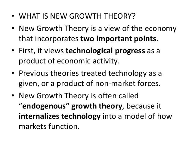 Endogenous Growth Theory